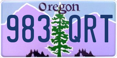 OR license plate 983QRT
