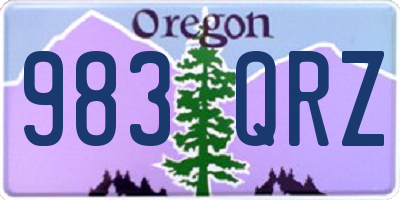 OR license plate 983QRZ