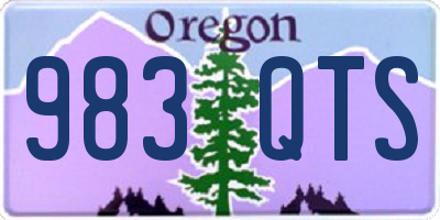 OR license plate 983QTS