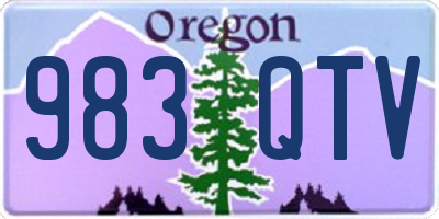 OR license plate 983QTV