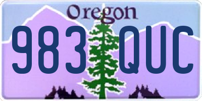 OR license plate 983QUC