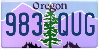 OR license plate 983QUG