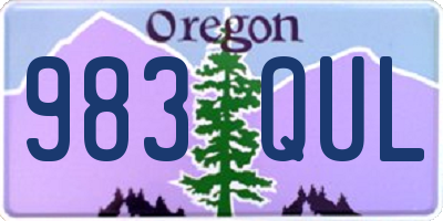 OR license plate 983QUL