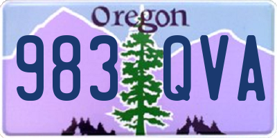 OR license plate 983QVA