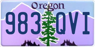 OR license plate 983QVI