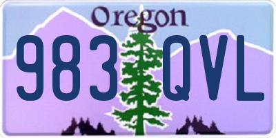 OR license plate 983QVL