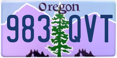 OR license plate 983QVT