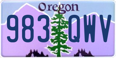 OR license plate 983QWV