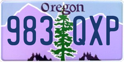 OR license plate 983QXP