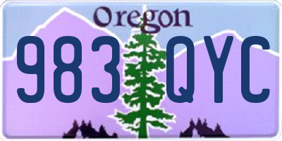 OR license plate 983QYC