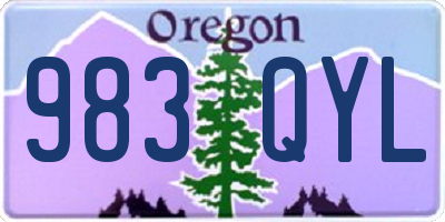 OR license plate 983QYL