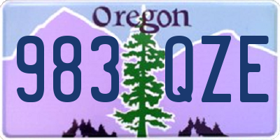 OR license plate 983QZE