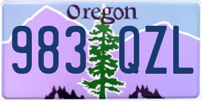 OR license plate 983QZL