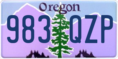 OR license plate 983QZP