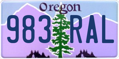 OR license plate 983RAL