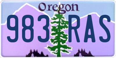 OR license plate 983RAS