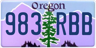 OR license plate 983RBB