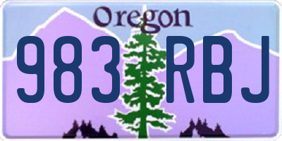 OR license plate 983RBJ
