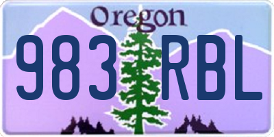 OR license plate 983RBL