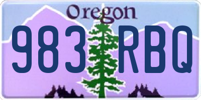 OR license plate 983RBQ