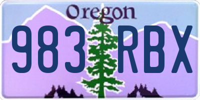 OR license plate 983RBX