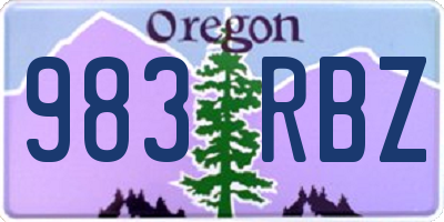 OR license plate 983RBZ