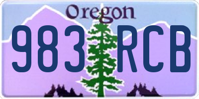 OR license plate 983RCB