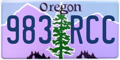 OR license plate 983RCC