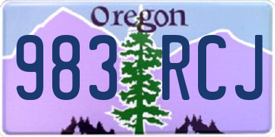OR license plate 983RCJ
