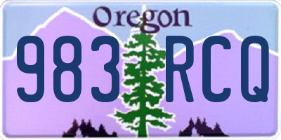 OR license plate 983RCQ