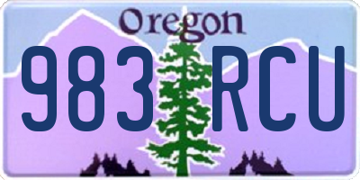 OR license plate 983RCU