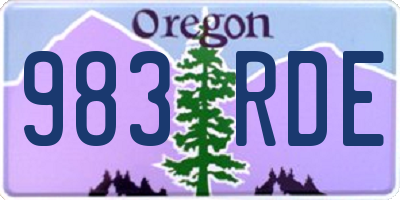 OR license plate 983RDE