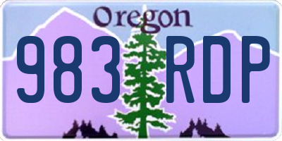 OR license plate 983RDP