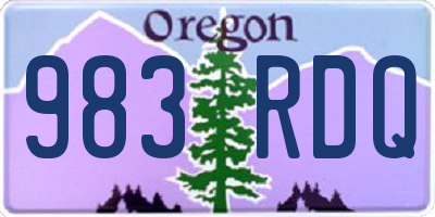 OR license plate 983RDQ