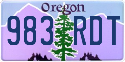 OR license plate 983RDT