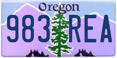 OR license plate 983REA