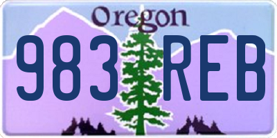 OR license plate 983REB