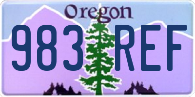 OR license plate 983REF