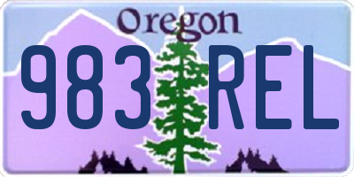 OR license plate 983REL