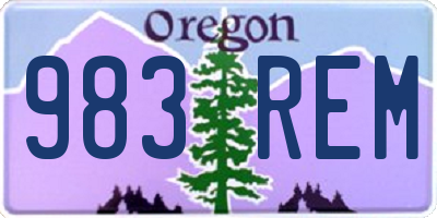 OR license plate 983REM