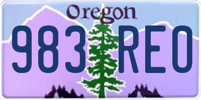 OR license plate 983REO