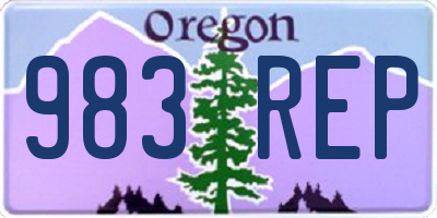 OR license plate 983REP
