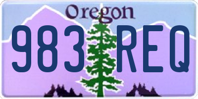 OR license plate 983REQ