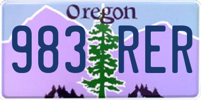 OR license plate 983RER