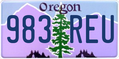 OR license plate 983REU