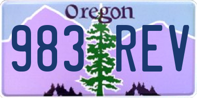 OR license plate 983REV