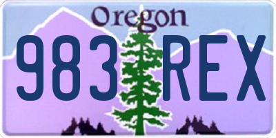OR license plate 983REX