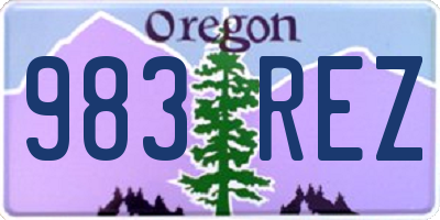 OR license plate 983REZ