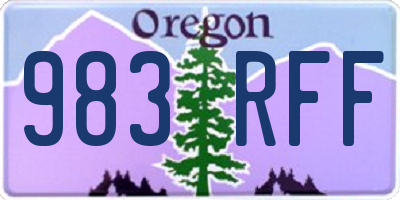 OR license plate 983RFF