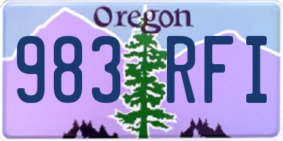 OR license plate 983RFI